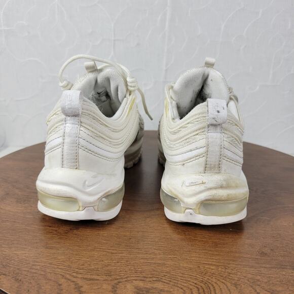 Nike Mens Air Max 97 Shoes 8 Triple White Wolf Gray Running Sneakers 921826-101 - Picture 7 of 14